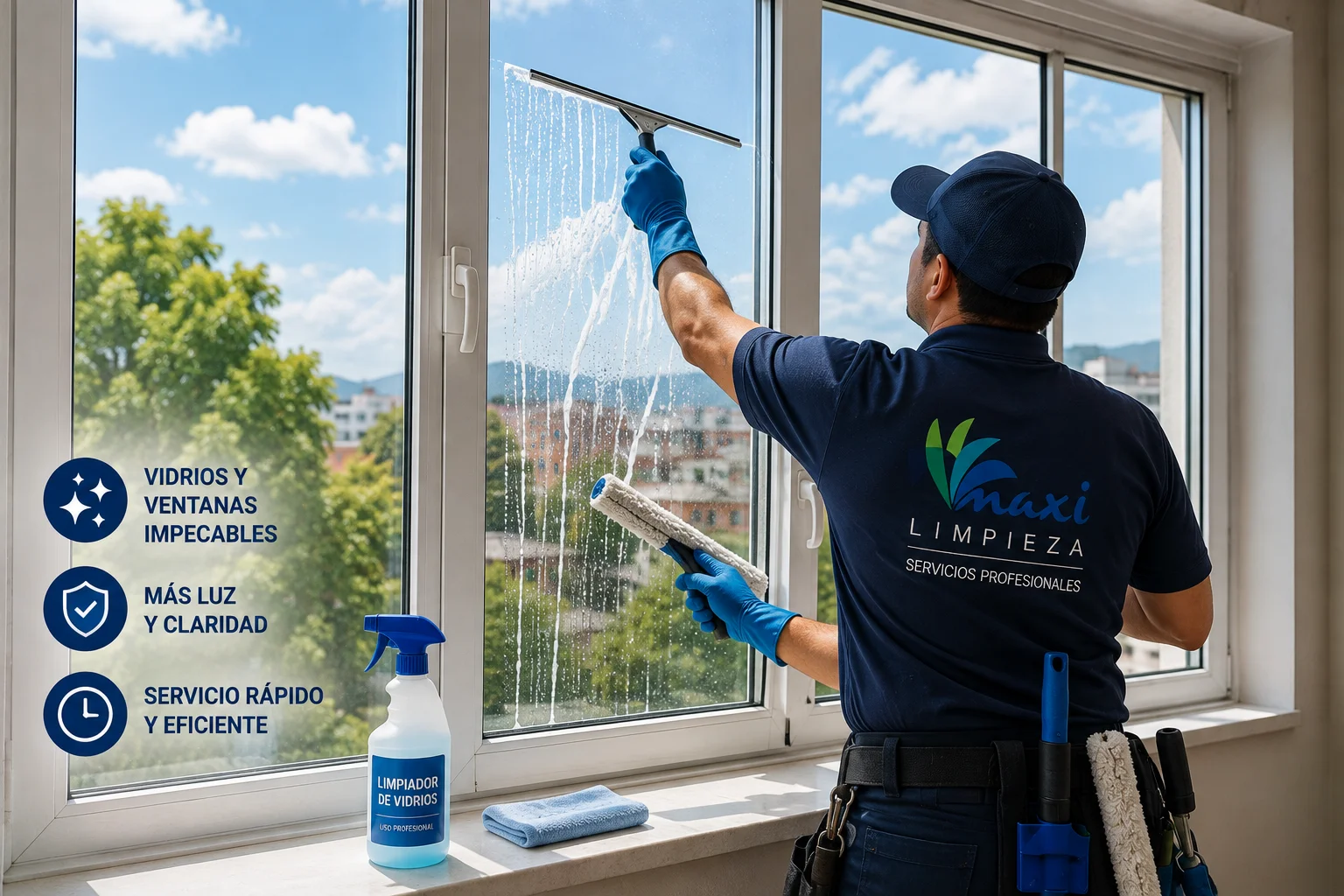 Limpieza profesional de ventanas